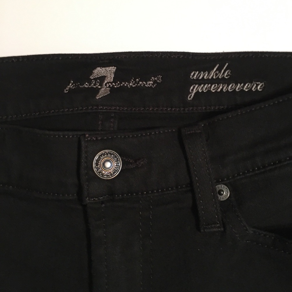 7 For All Mankind Distressed Ankle Jeans With Stretch - Picture 14 of 16